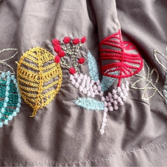 NWT Peek Skirt Girls 3T Boho Fall Embroidered Colorful Leaf Forest Woodland - Picture 4 of 10